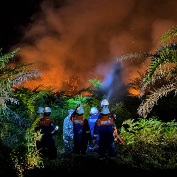 Kebakaran Lahan Gambut Siak Ancam Sumur Minyak BSP, Petugas Bertaruh Nyawa Dikawal Senjata