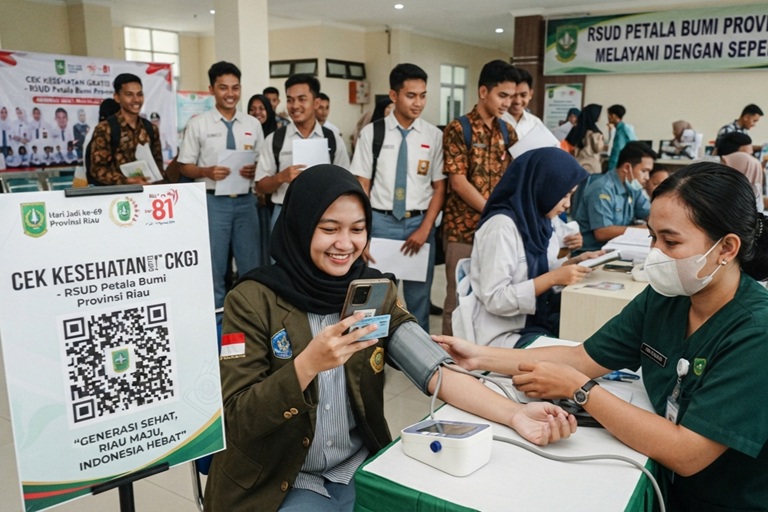Cek Kesehatan Gratis Riau Dibuka, Pelajar-Mahasiswa Bisa Periksa Tanpa Bayar