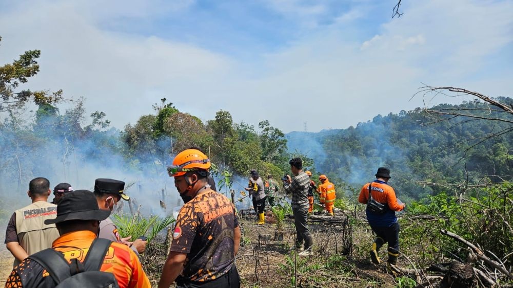 Polres Kampar Tangkap Pelaku Pembakar Lahan 10 Hektare di Riau