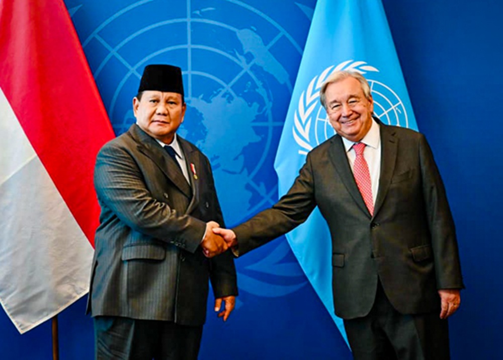 Prabowo Bertemu Sekjen PBB, Tegaskan Dukungan Indonesia pada Perdamaian Palestina
