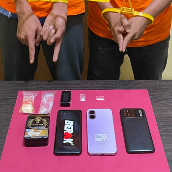 Polres Kepulauan Meranti Ringkus Dua Pengedar Sabu di Desa Banglas