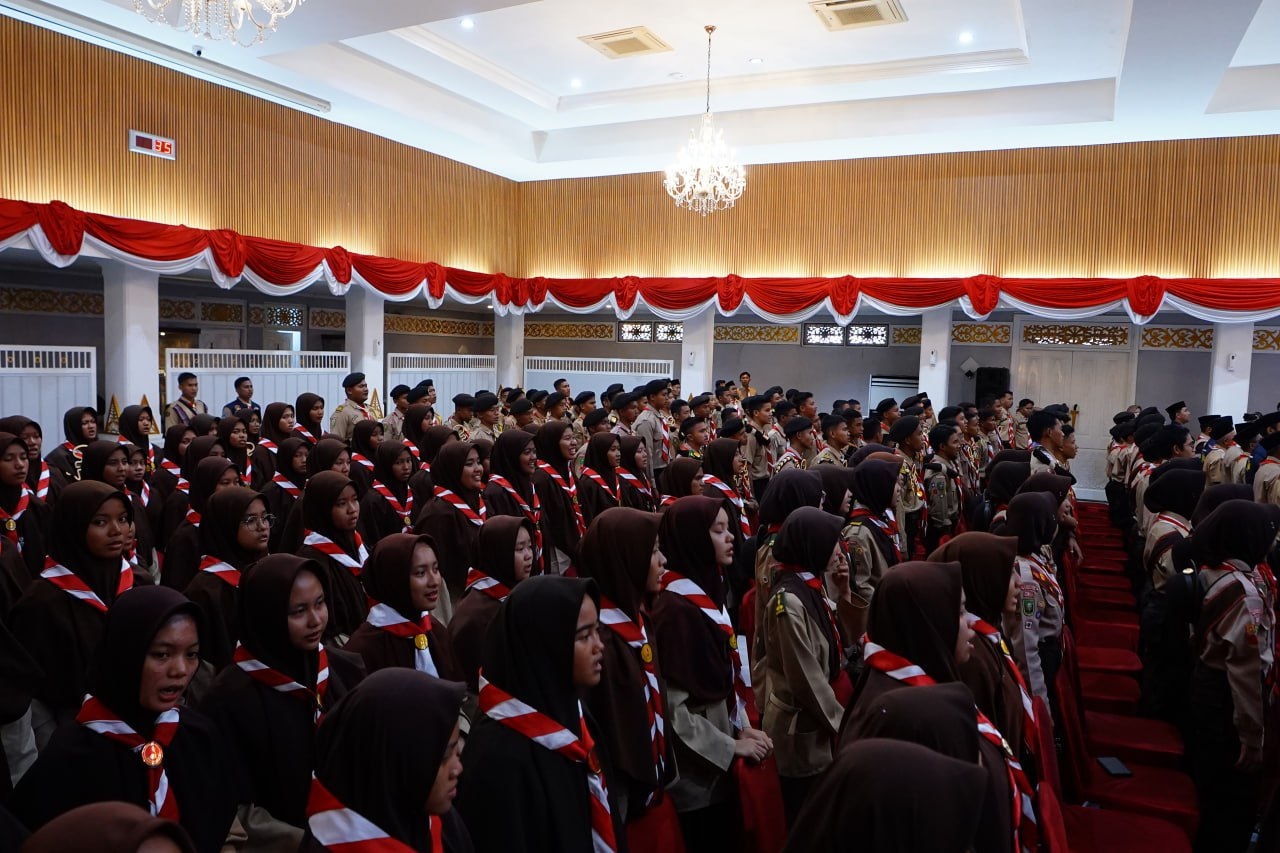 Gubernur Riau Lepas 665 Pramuka Ikuti Jambore Dunia Islam 2025 di Cibubur