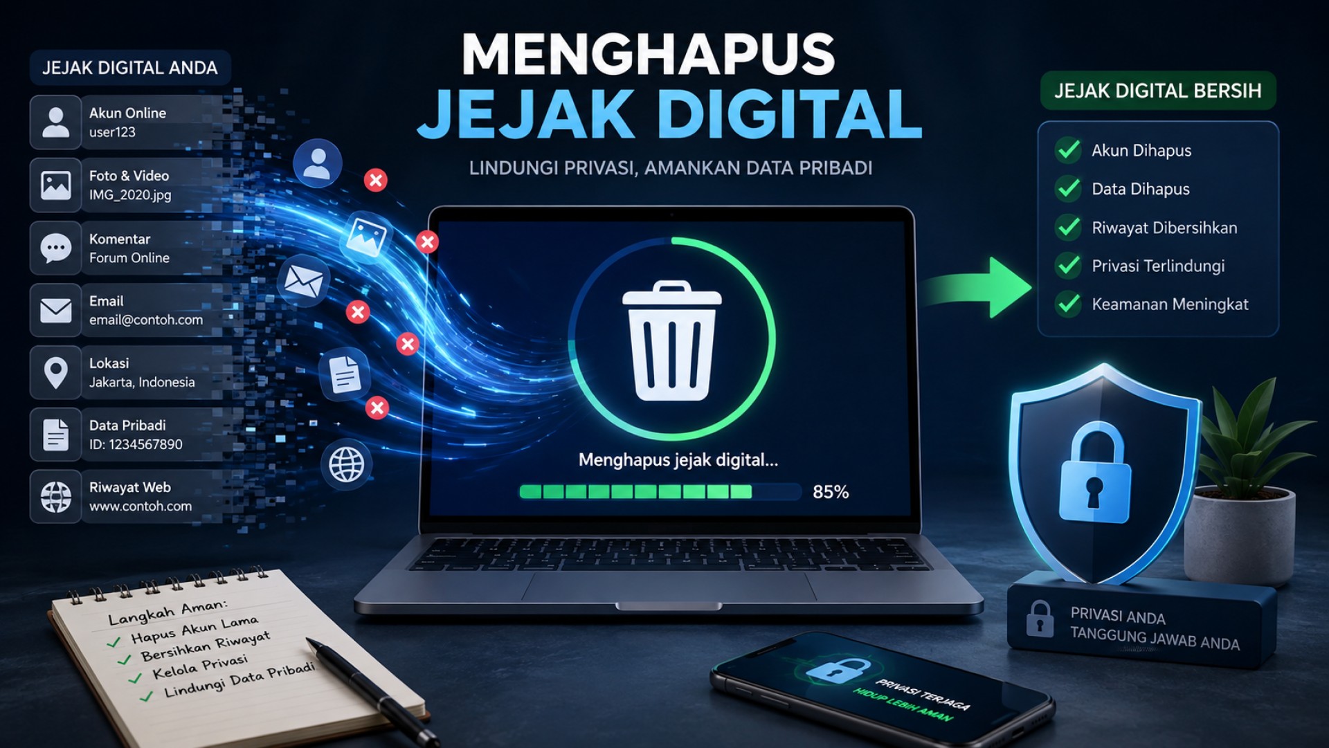 Jejak Digital Sulit Hilang? Begini Cara Mengurangi Data Pribadi yang Tersebar di Internet