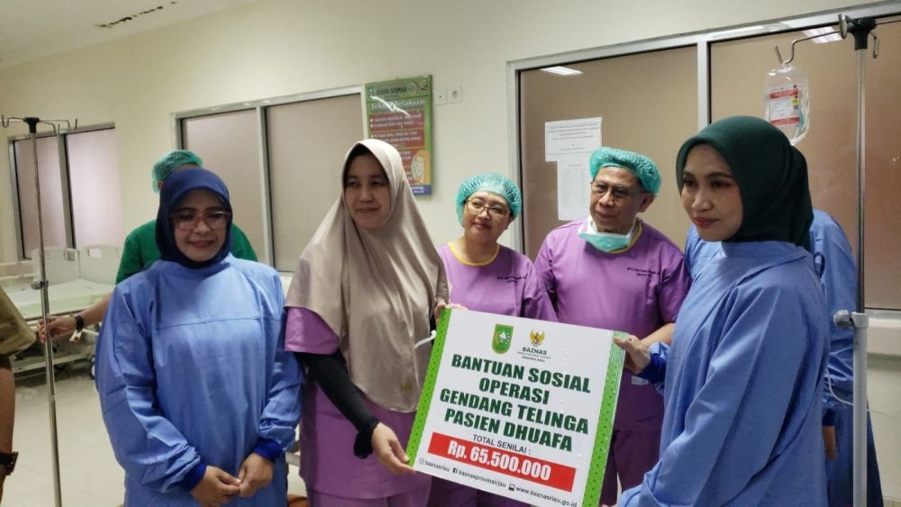 Baznas Riau Gelontorkan Rp65 Juta Bantu Operasi Gendang Telinga Dhuafa, Tekan Antrean BPJS yang Mengular