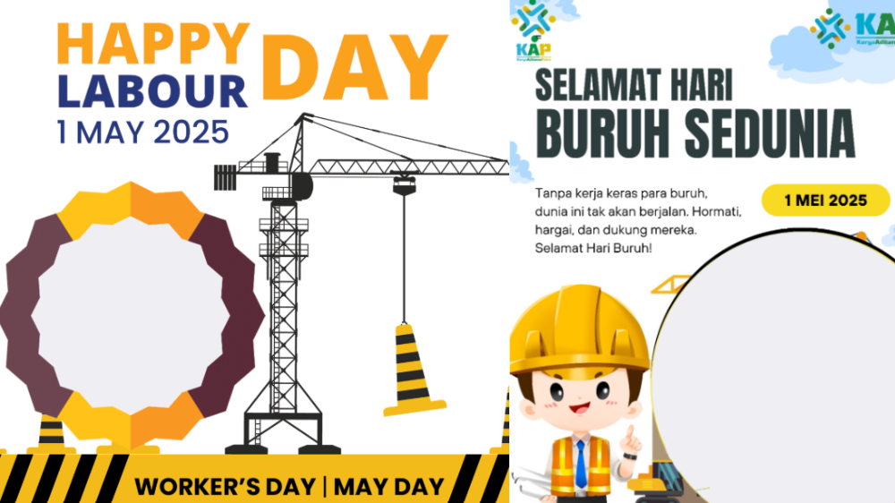 20 Twibbon Hari Buruh 2025 Gratis dan Ucapan, Bagikan Peringatan May Day ke Medsos