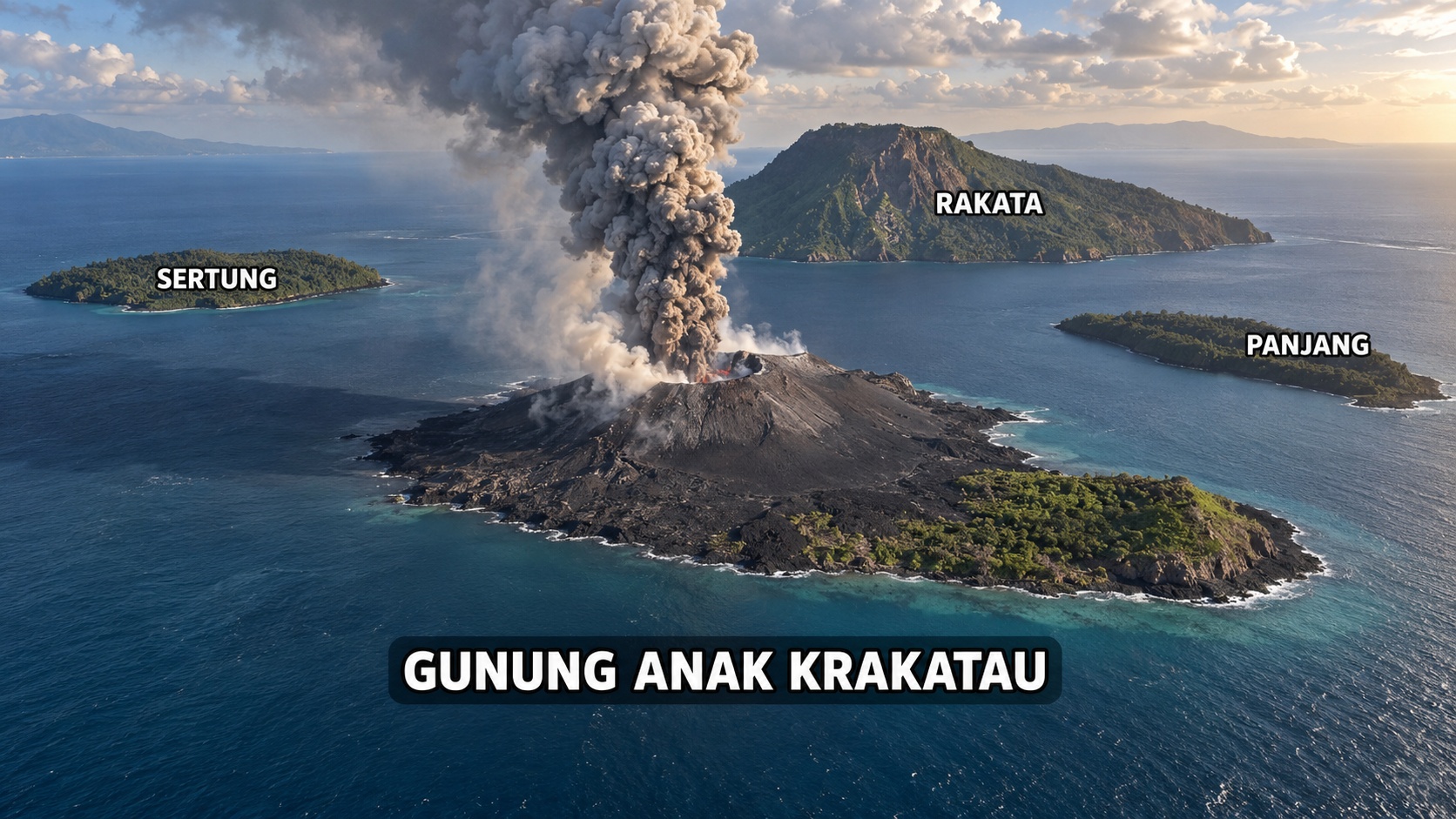 Dari Dasar Selat Sunda, Begini Anak Krakatau Lahir dan Terus Bertumbuh