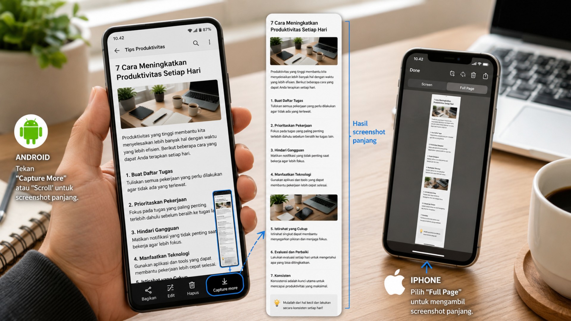 Cara Screenshot Panjang di Android dan iPhone, Udah Tau Belum?