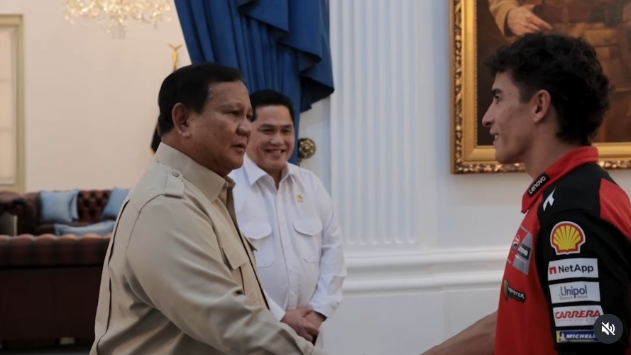 Presiden Prabowo Terima Juara Dunia MotoGP Marc Marquez, Dorong Sport Tourism & Generasi Pembalap Muda