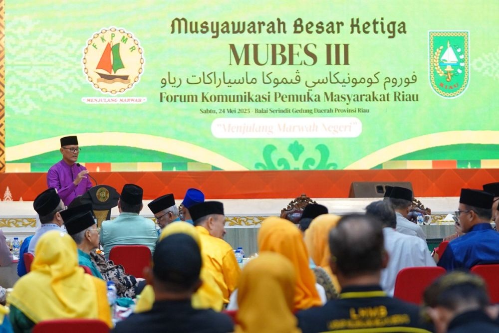 Mubes III FKPMR Resmi Dibuka, Pj Sekdaprov Riau Harap Jadi Wadah Pemikiran untuk Riau Maju
