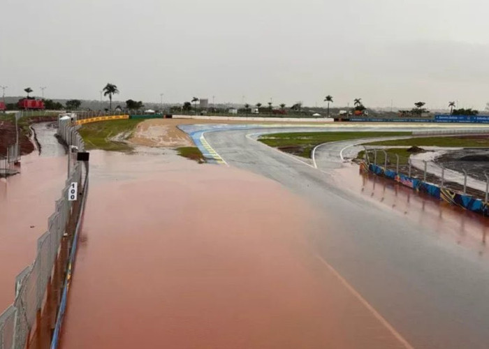 Sirkuit Goiania Belum Kering, MotoGP Brasil Dihantam Hujan Susulan