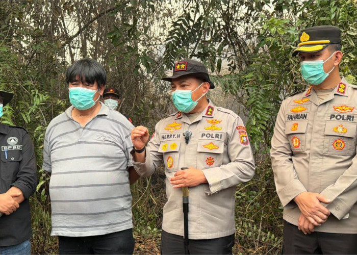 Tinjau Lokasi Kebakaran Hutan dan Lahan, Kapolda Riau Semangati Tim Pemadam di Bengkalis