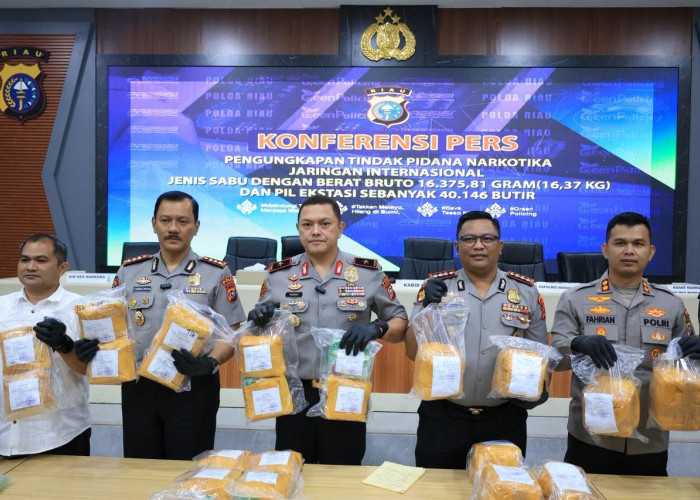 Polres Bengkalis Gagalkan 15 Kg Sabu dan 40.000 Butir Ekstasi, Dikendalikan dari Nusakambangan