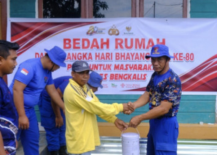 Polres Bengkalis Bedah Rumah Ratna Juwita, Wujud Nyata Polri Untuk Masyarakat