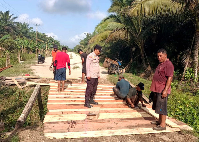 Jembatan Merah Putih Presisi Tahap II Dibangun, Polres Bengkalis Perkuat Akses dan Ekonomi Warga