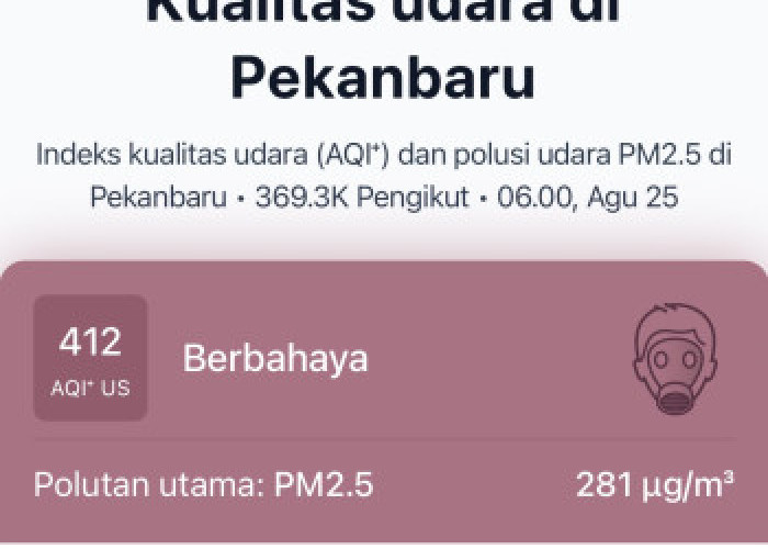 Pekanbaru Dikepung Kabut Asap Bahaya Ekstrem Usai Kunjungan Presiden Prabowo