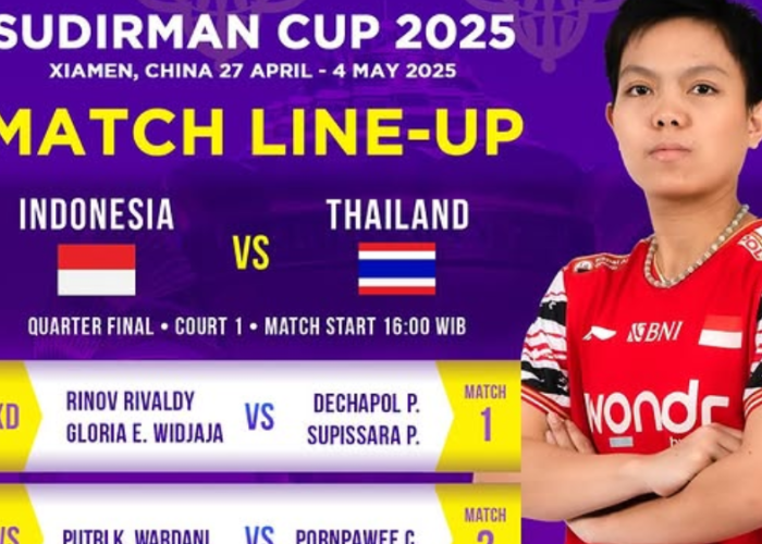 Jadwal Siaran Langsung Sudirman Cup 2025 Indonesia vs Thailand, Misi Rebut Gelar Juara
