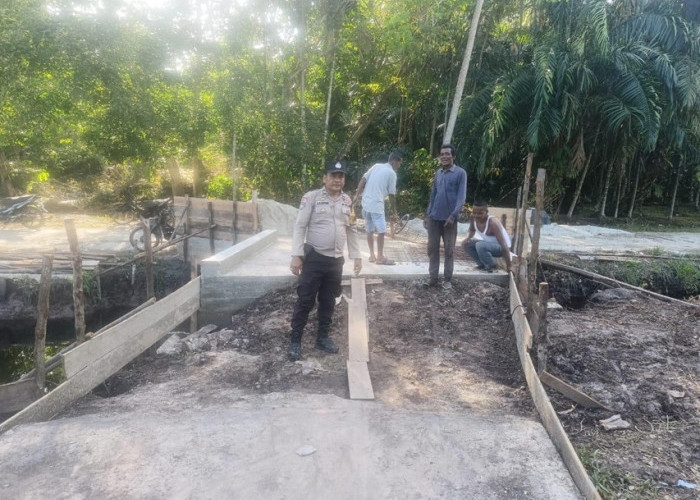 Jembatan Maut di Pedalaman Bengkalis Akhirnya Diganti Beton, Warga Bantan Kini Bisa Bernapas Lega