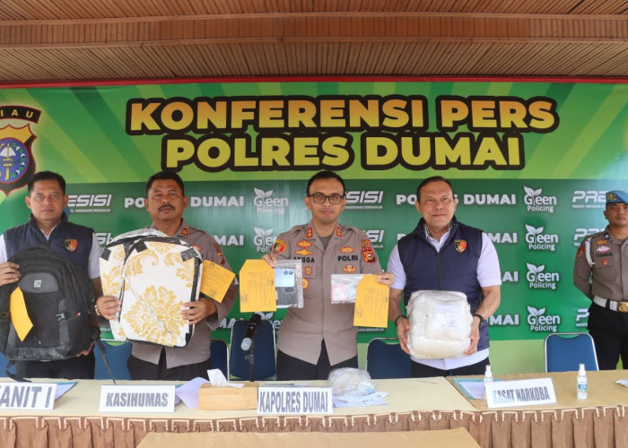 TKI Bawa Sabu Senilai Rp9,9 Miliar ke Dumai, Mau Dijual di Jawa Tengah