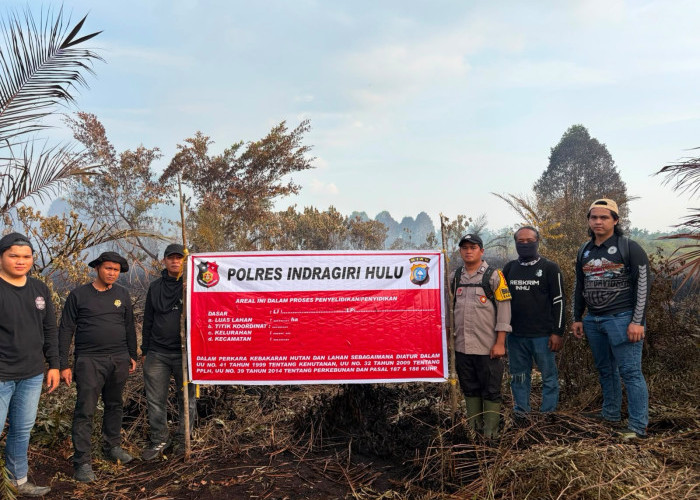 Puntung Rokok Bakar 5 Hektare Lahan di Inhu, Pelangsir Sawit Kini Ditangkap Polisi