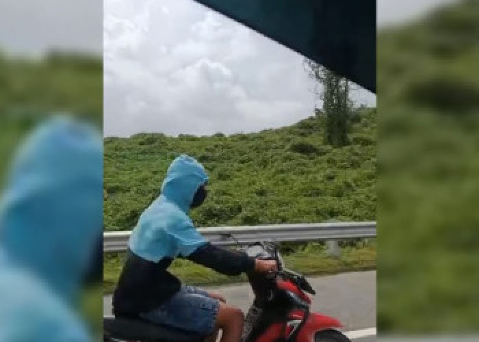 Pemotor Nekat Masuk Tol Pekanbaru-Dumai, Mengaku Tidak Tahu Aturan Bawa Motor di Jalan Tol