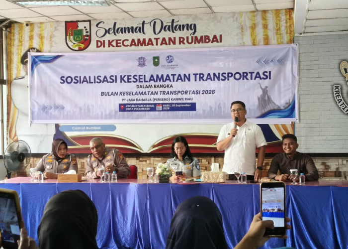 Jasa Raharja dan Ditlantas Polda Riau Sosialisasi Keselamatan Transportasi