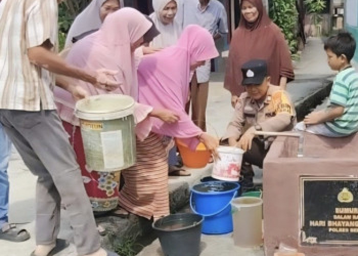 Sumur Bor Polres Bengkalis Atasi Krisis Air Bersih Warga Kelurahan Damon