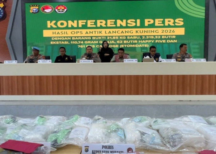 Operasi Antik 2026 Menggila! Polda Riau Bongkar 435 Kasus Narkoba, Sabu 31,8 Kg Disita