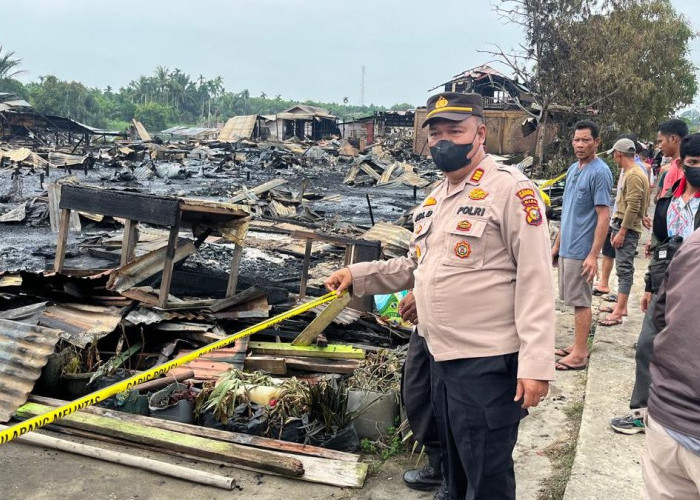 Tragedi Menjelang Subuh, 15 Rumah di Inhil Ludes Dilalap Api