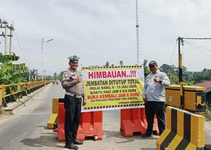 Perbaikan Jembatan Sungai Rokan, Lalu Lintas Ditutup Total dan Dialihkan ke Jalur Alternatif