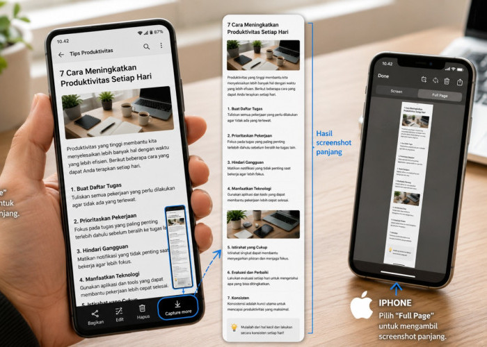 Cara Screenshot Panjang di Android dan iPhone, Udah Tau Belum?
