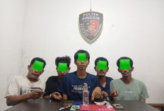 Penggerebekan Pesta Sabu di Bengkalis Heboh, 5 Pria Diciduk Saat Asyik Nyabu di Rumah Petak