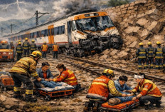 Badai Picu Kecelakaan Kereta, Masinis Tewas dan 37 Penumpang Luka-luka